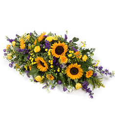 Sunflowers and Purples Double-Ended Spray